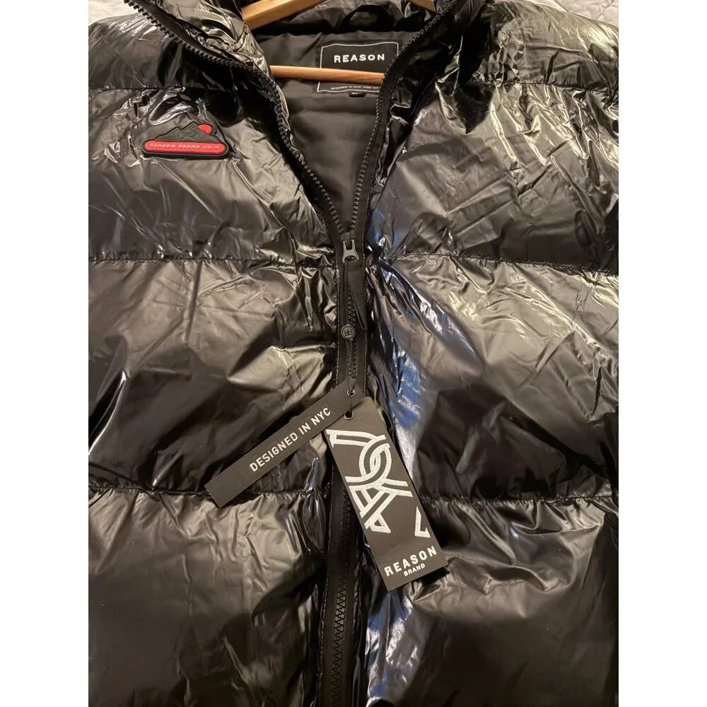 NWT Men's Reason Brand Black Puffer Vest XXL - Picture 8 of 10